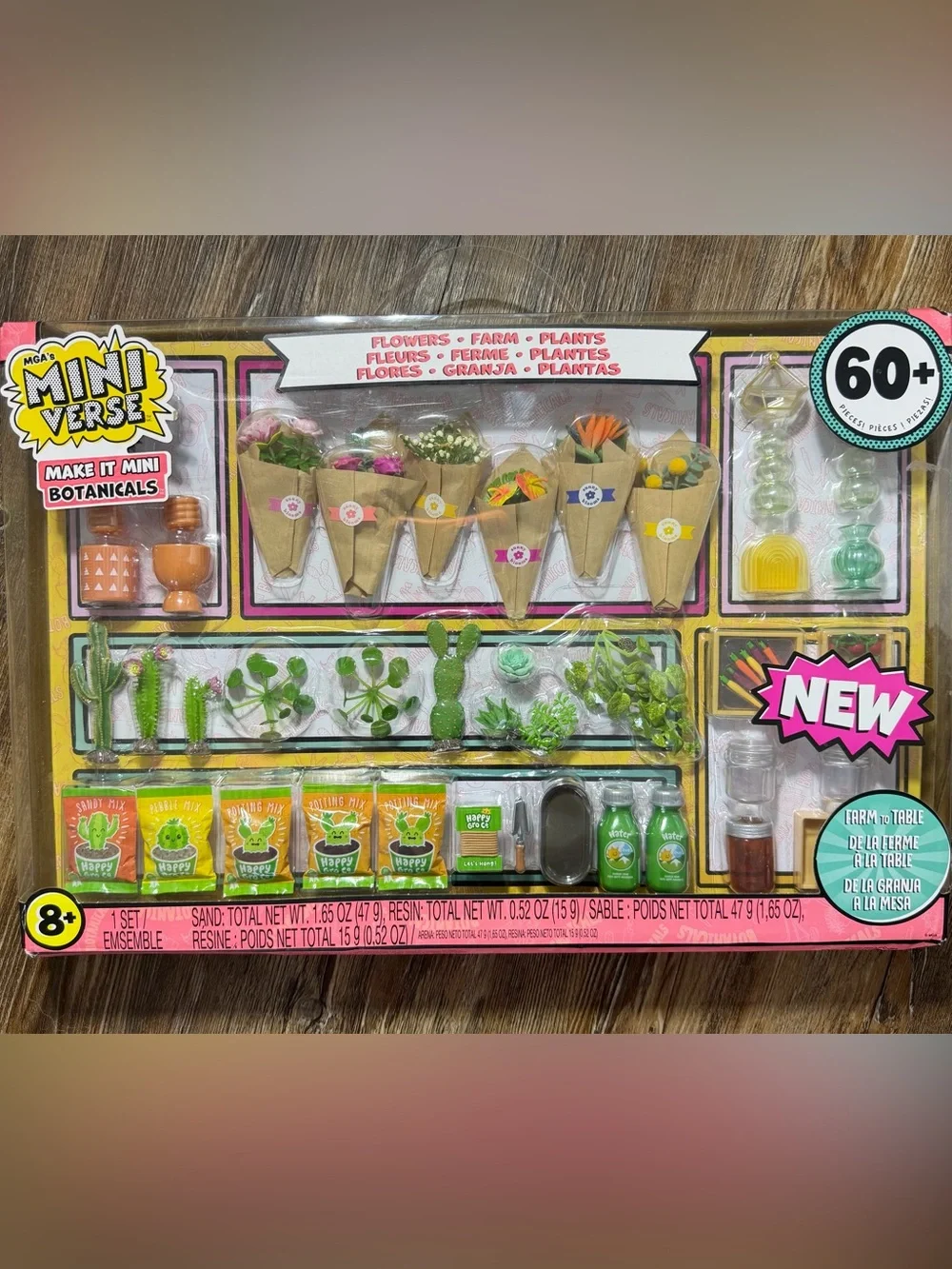 Mini Verse Botanicals Miniature Flower & Plant Playset - Assorted Green and Pink